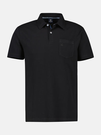 Men's polo shirt in sporty waffle piqué quality
