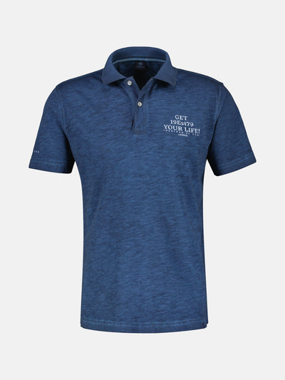 Polo shirt with chest print