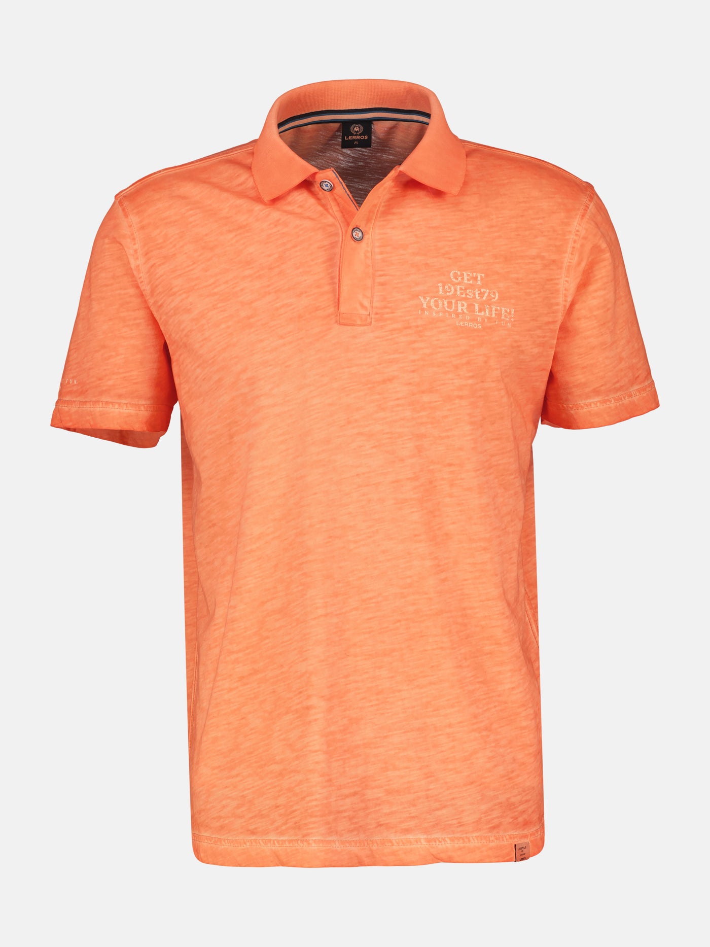 Polo shirt with a casual chest print