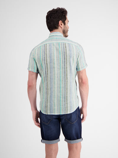 Men's striped short sleeve shirt