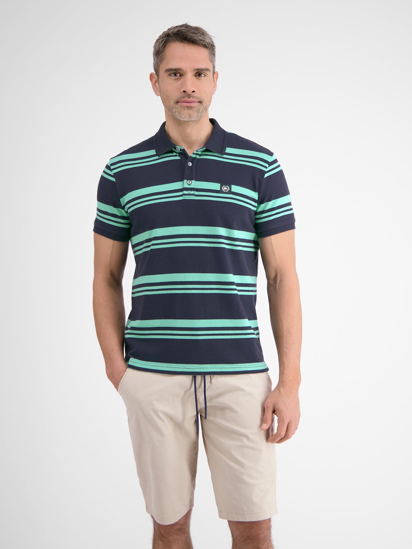 Striped polo shirt for men