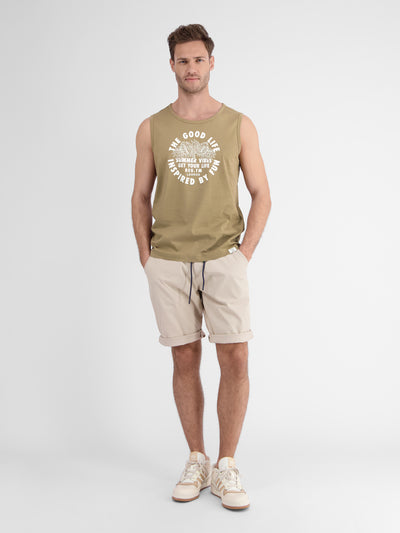 Tank top for men, with chest print