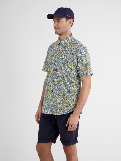 Summery printed half-sleeve shirt
