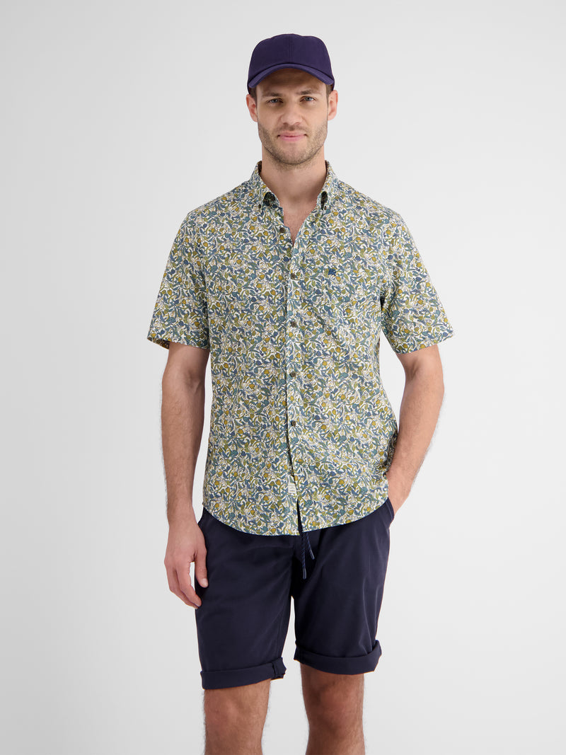Sommerlich bedrucktes Halbarmhemd - LERROS