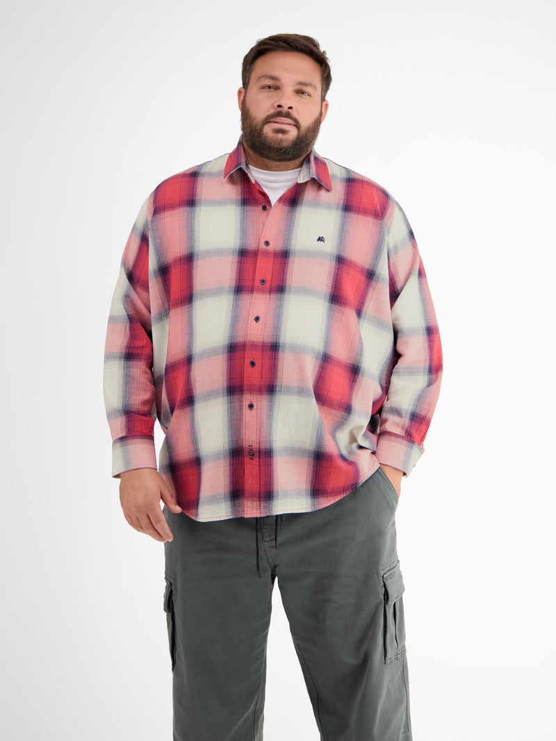 Langarmhemd für Herren in Übergrößen, kariert - LERROS