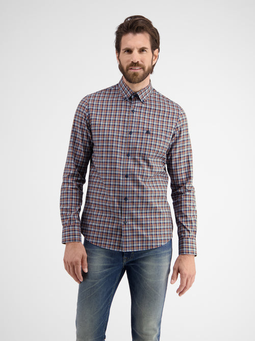 Lerros Kariertes Herrenhemd mit Button-down-Kragen