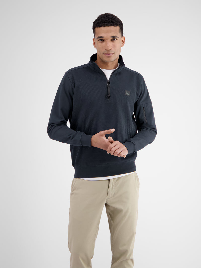 Herren Sweatshirt mit Troyerkragen - LERROS