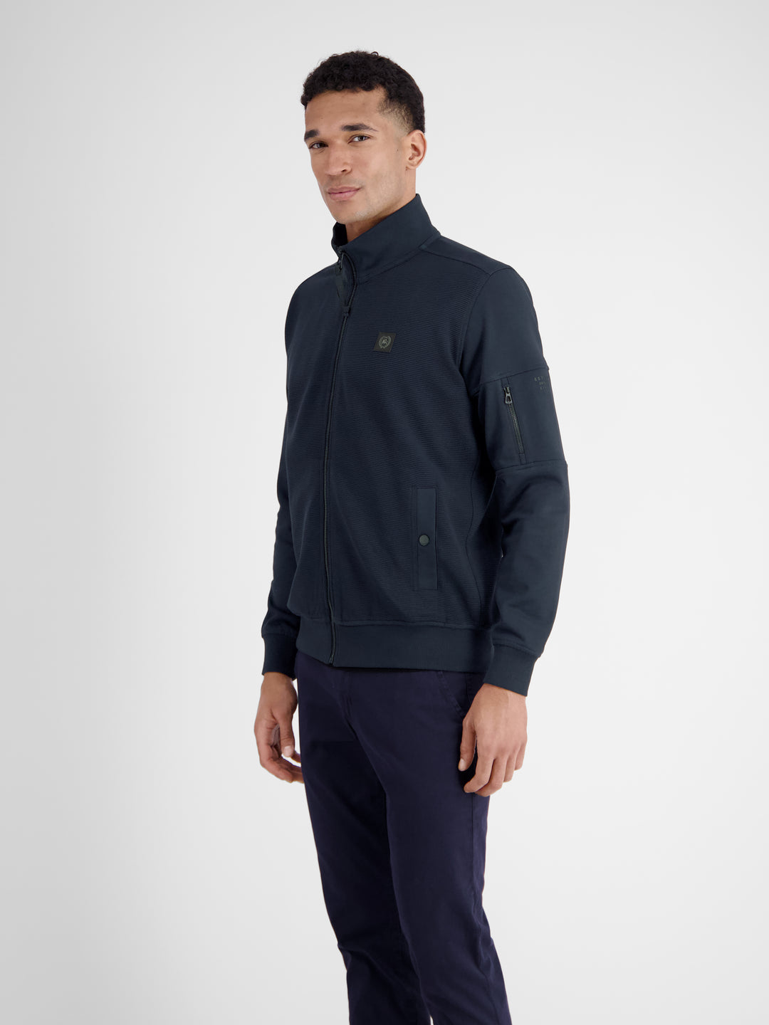Leif Nelson Herren Sweatjacke Teddy Fleece Jacke Freizeitjacke für