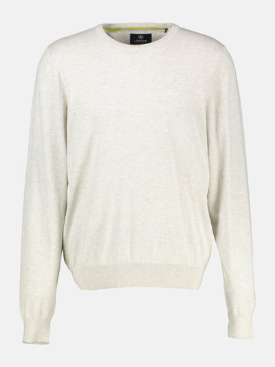 Rundhalspullover in Flachstrickqualität - LERROS