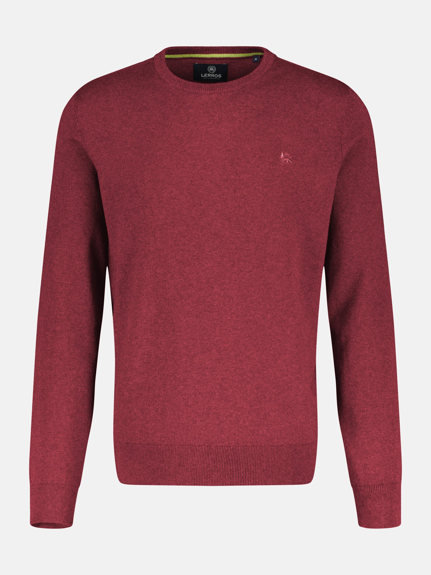 Rundhalspullover in Flachstrickqualität - LERROS