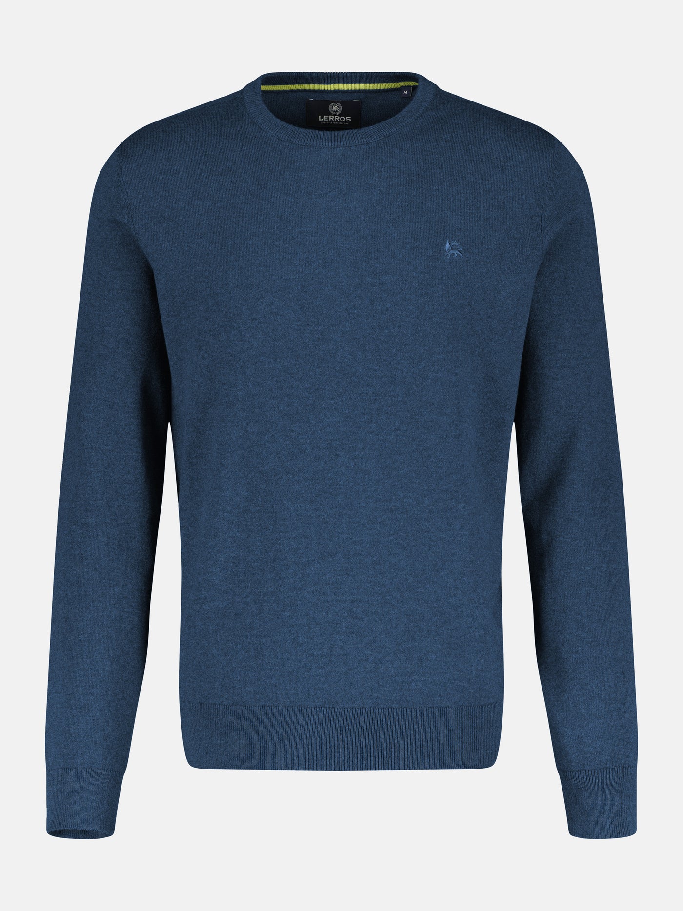 Rundhalspullover in Flachstrickqualität - LERROS