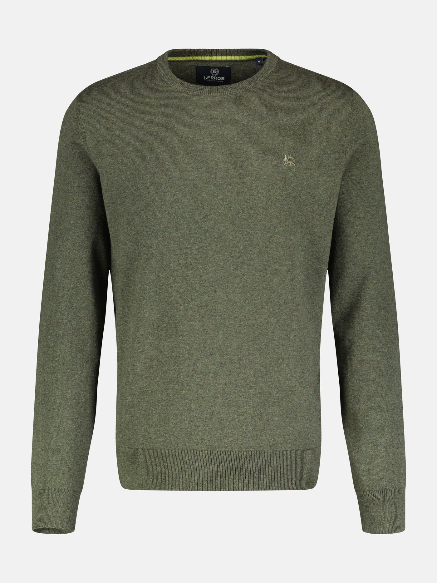 Rundhalspullover in Flachstrickqualität - LERROS
