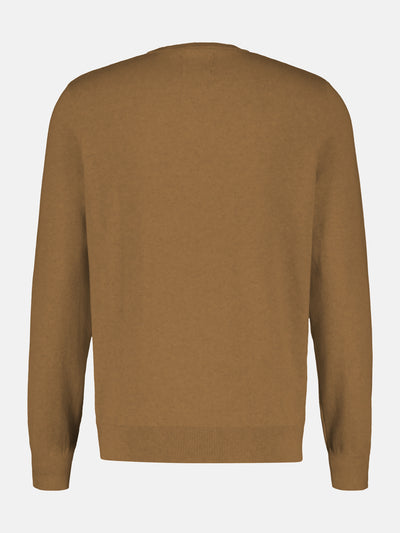 Rundhalspullover in Flachstrickqualität - LERROS