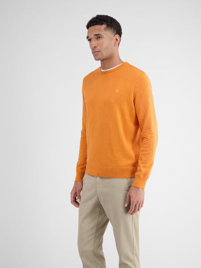 Rundhalspullover in Flachstrickqualität - LERROS