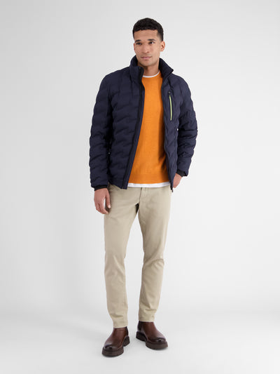 Rundhalspullover in Flachstrickqualität - LERROS