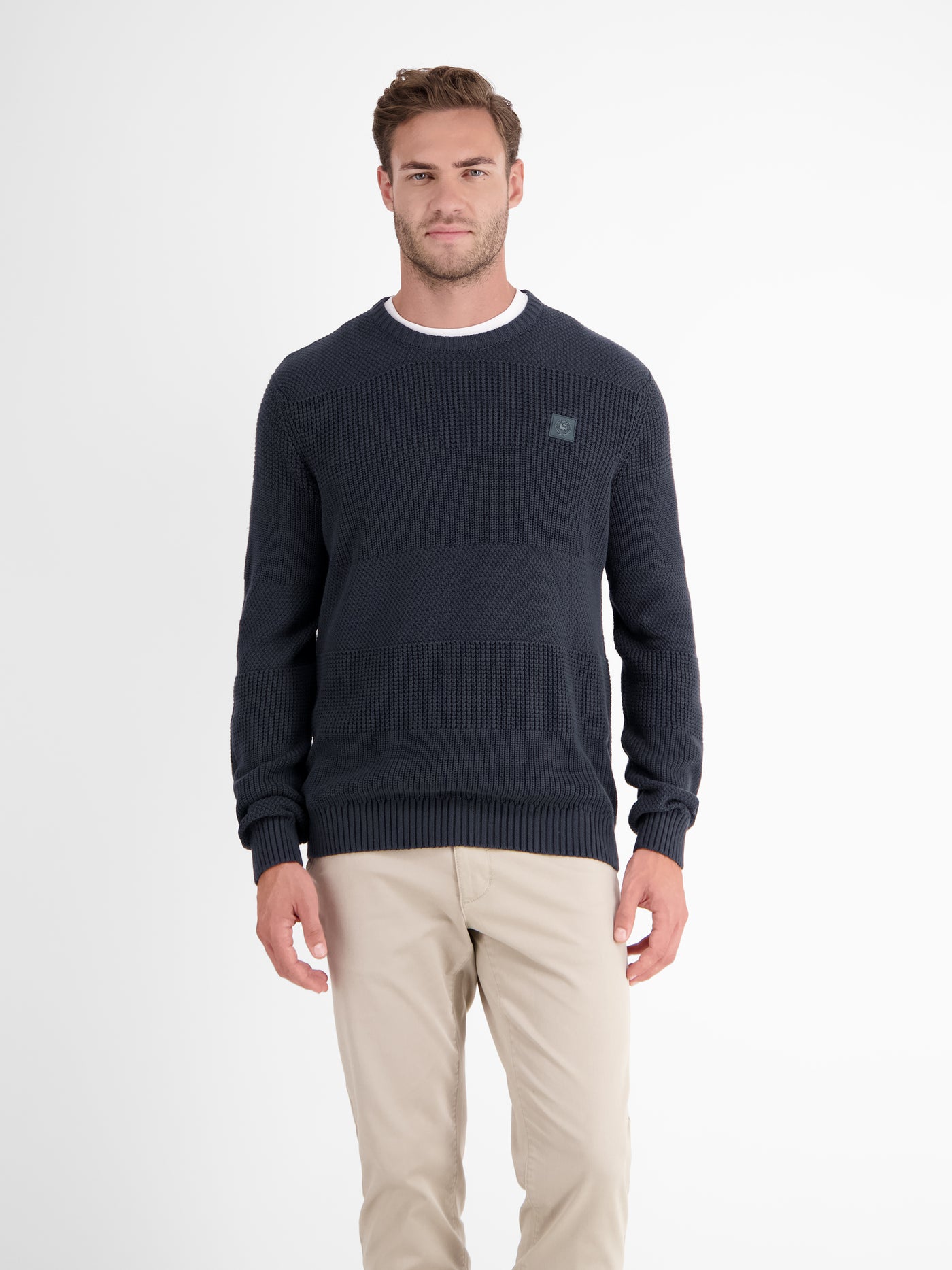 Crew Neck Herren Pullover Regular Fit Men's Sweater In Structured