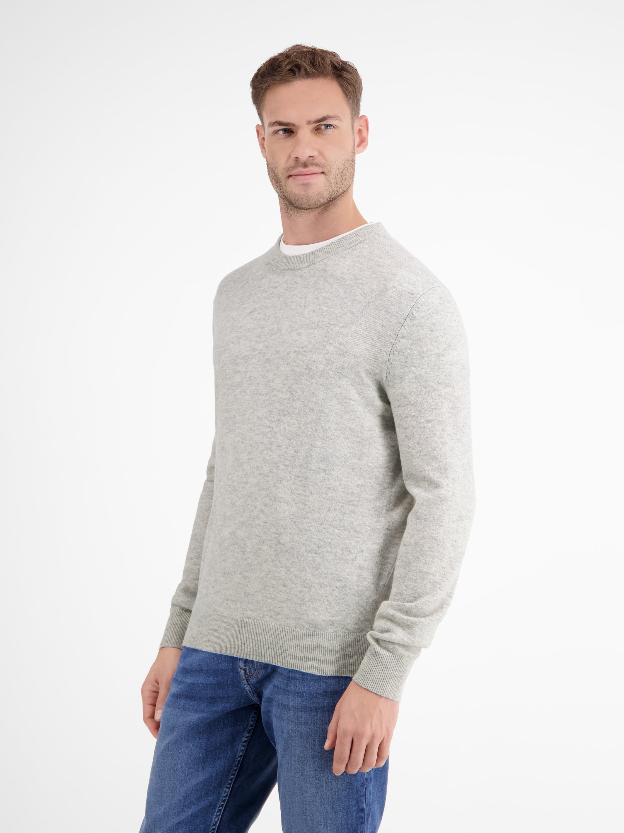 Strickpullover in weicher Schurwollqualität mit Kaschmiranteil - LERROS