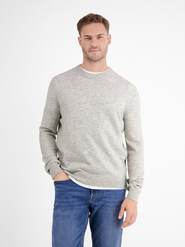 Strickpullover in weicher Schurwollqualität mit Kaschmiranteil - LERROS