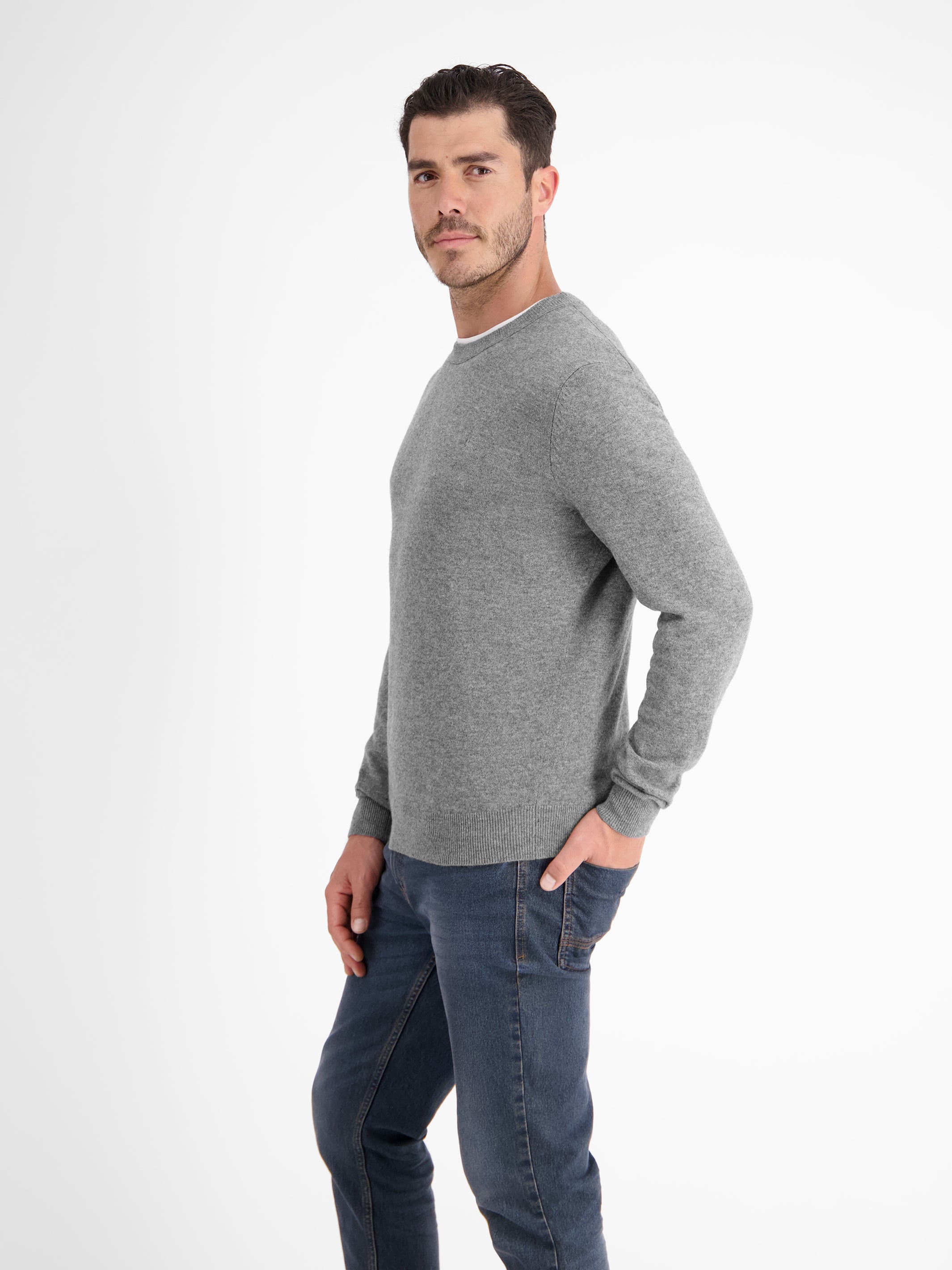 Strickpullover in weicher Schurwollqualität mit Kaschmiranteil - LERROS