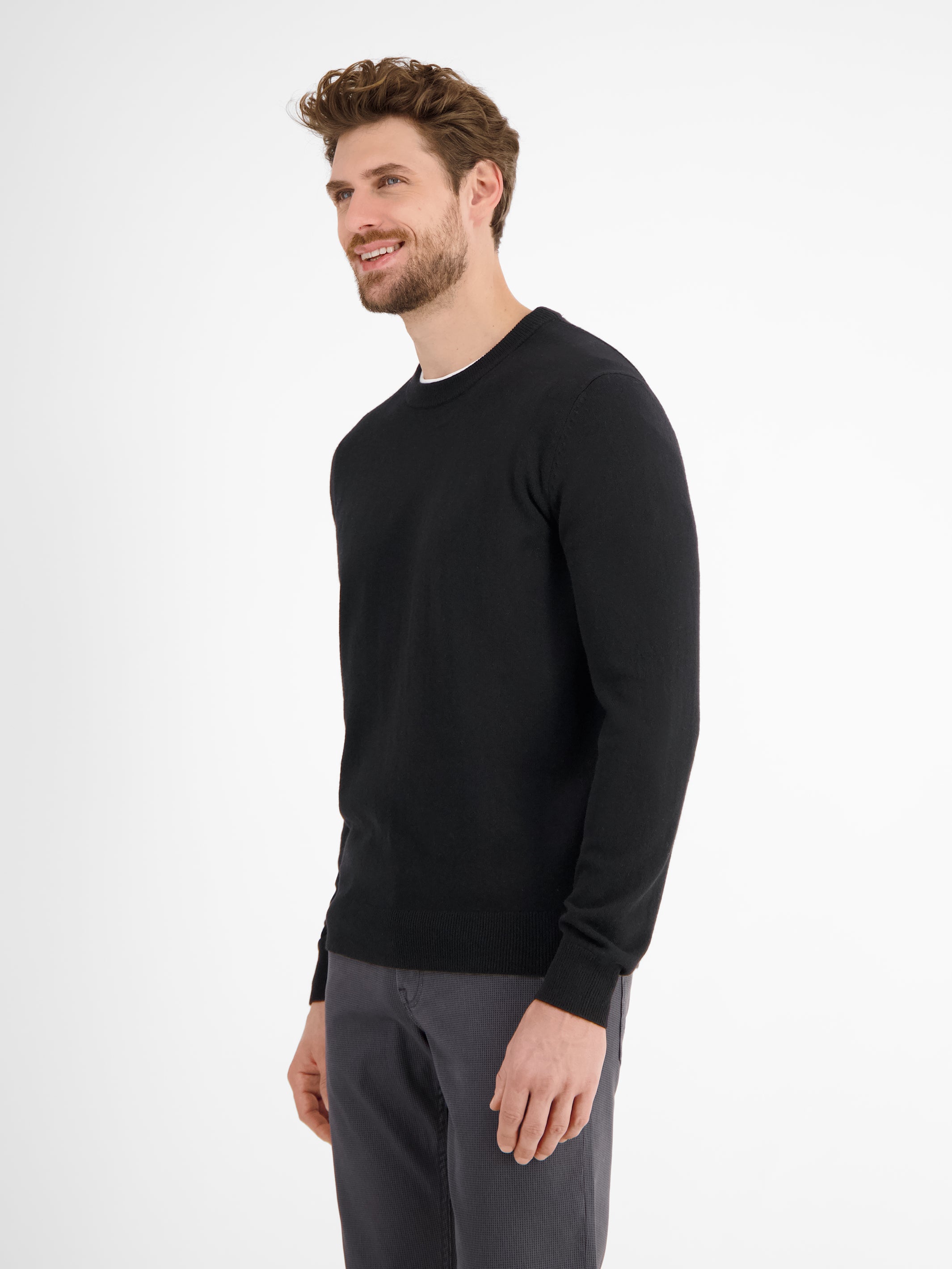 Strickpullover in weicher Schurwollqualität mit Kaschmiranteil - LERROS