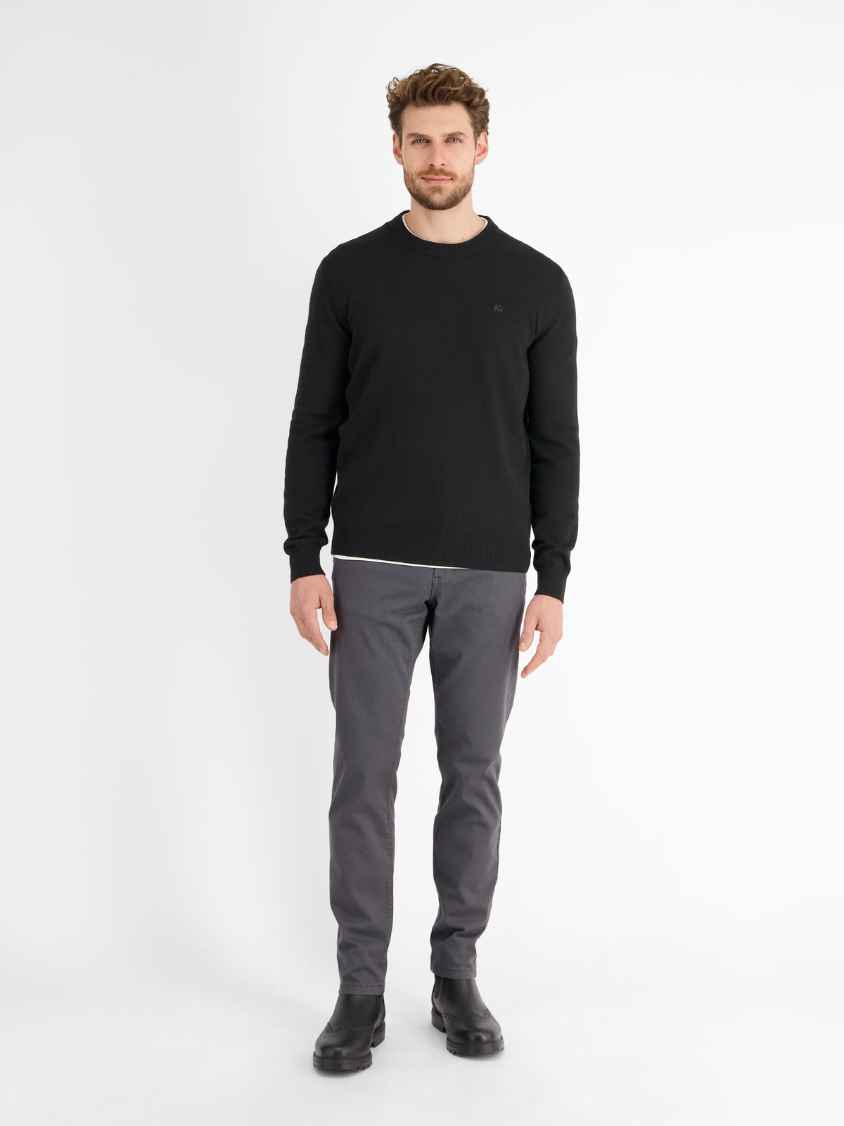 Strickpullover in weicher Schurwollqualität mit Kaschmiranteil - LERROS