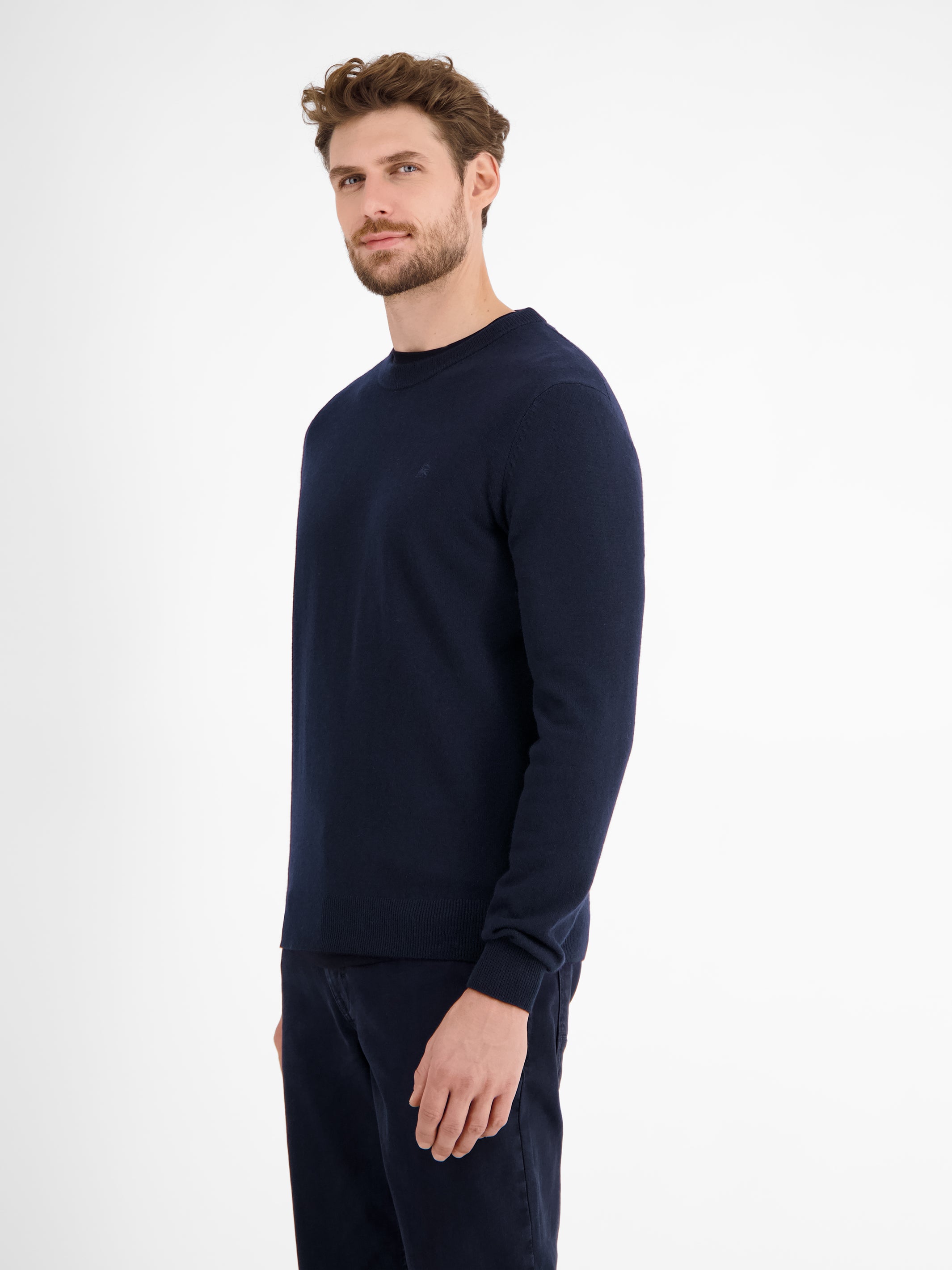 Strickpullover in weicher Schurwollqualität mit Kaschmiranteil - LERROS