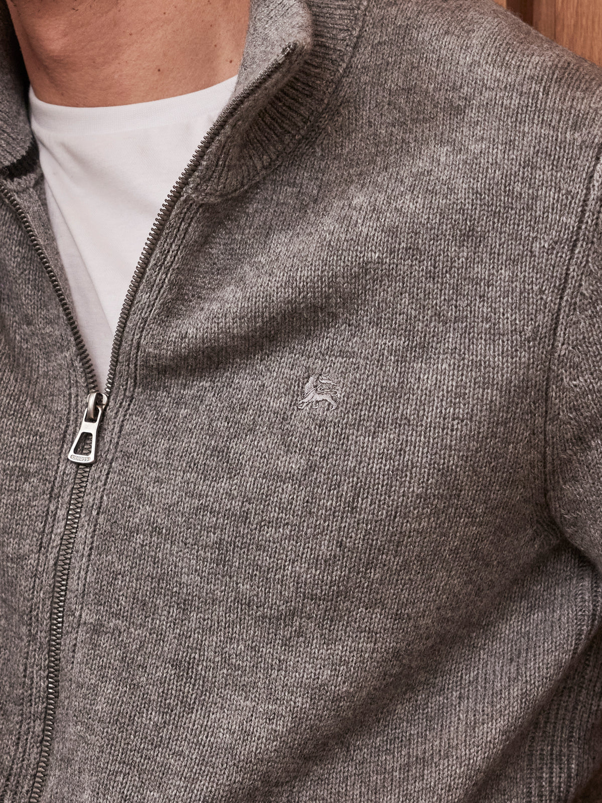 Schurwoll-Strickjacke mit Kaschmiranteil - LERROS