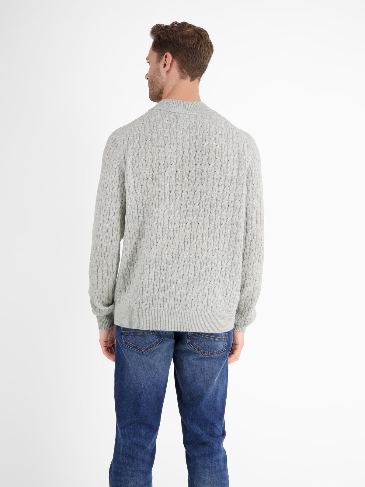 Cable-Strickpullover mit Turtleneck - LERROS