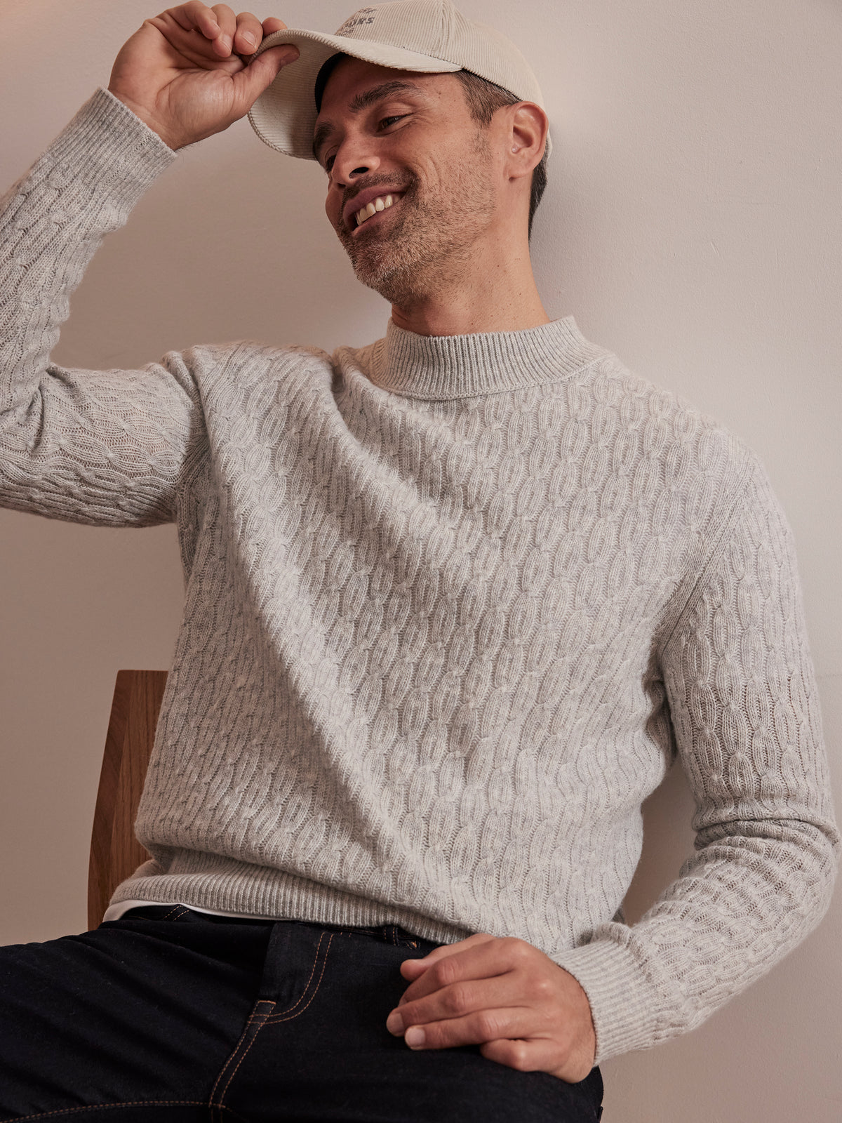 Cable-Strickpullover mit Turtleneck - LERROS