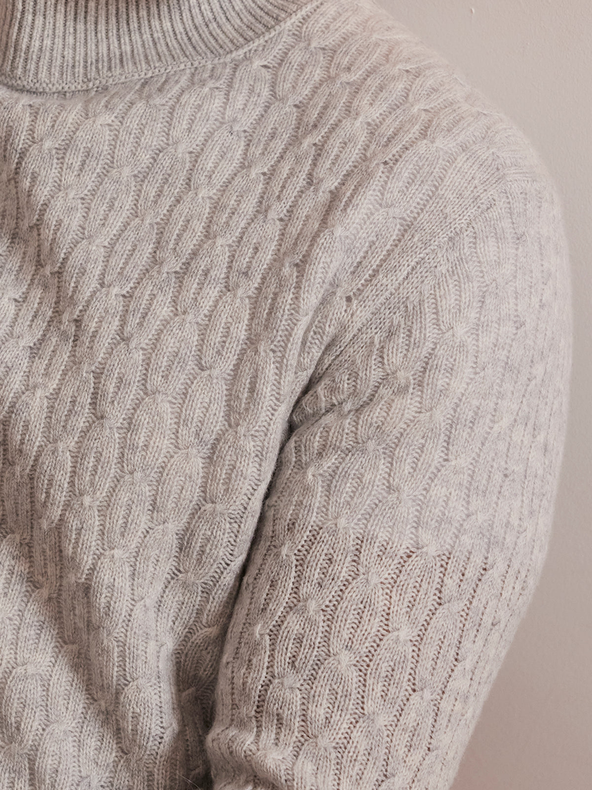 Cable-Strickpullover mit Turtleneck - LERROS