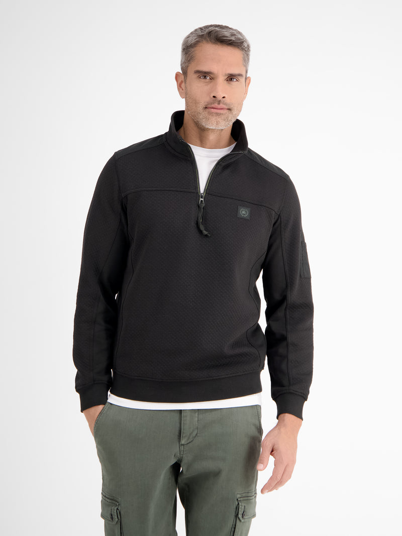 Sweattroyer in Struktur-Mix-Qualität - LERROS