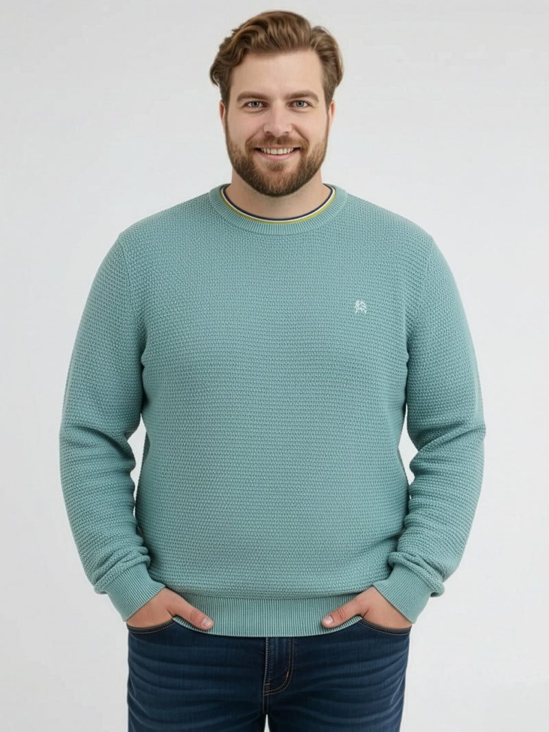 Strickpullover bis 6XL mit Rundhalsausschnitt, nachhaltig produziert - LERROS