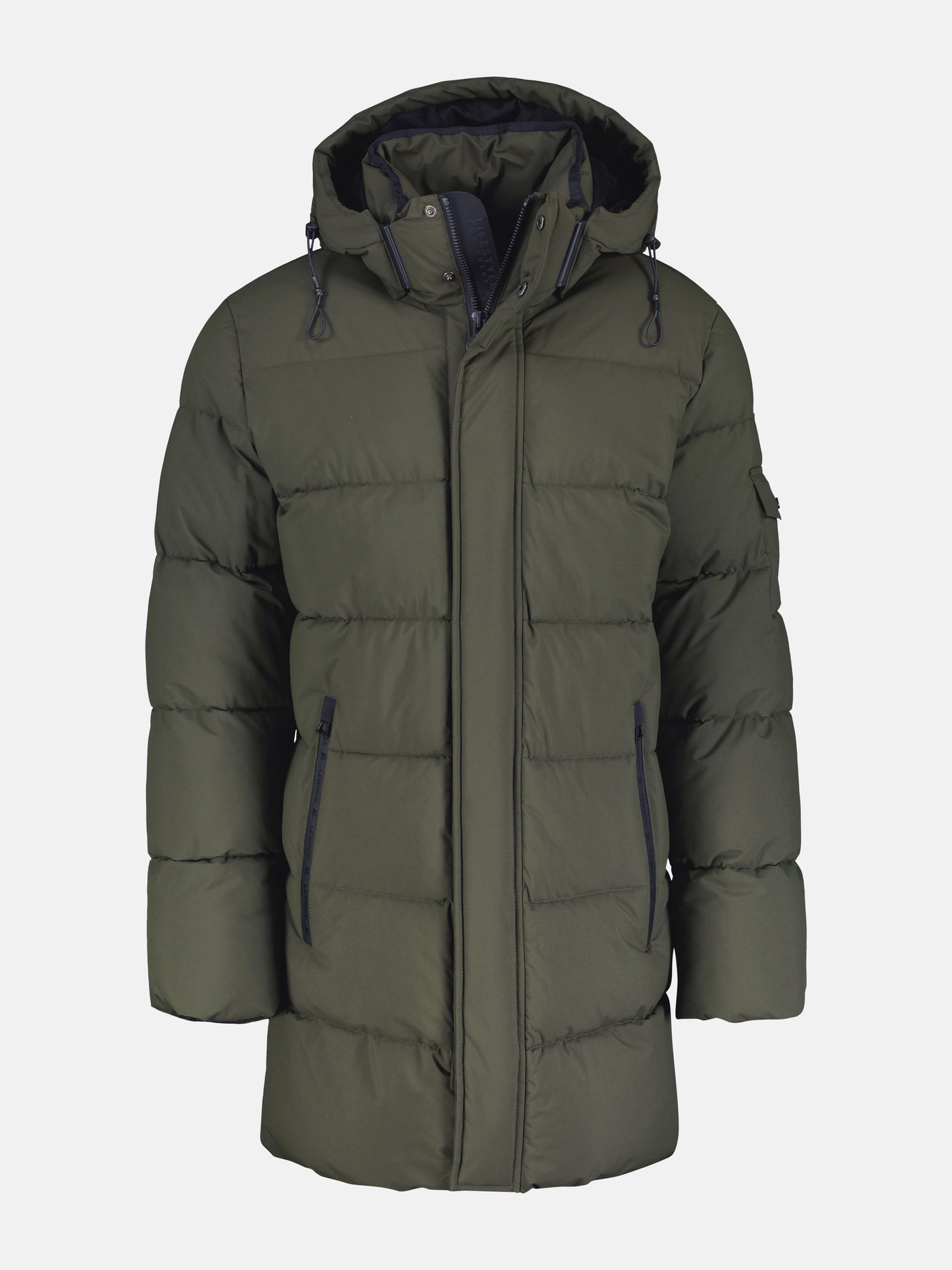 Warm lined quilted jacket with removable hood – LERROS