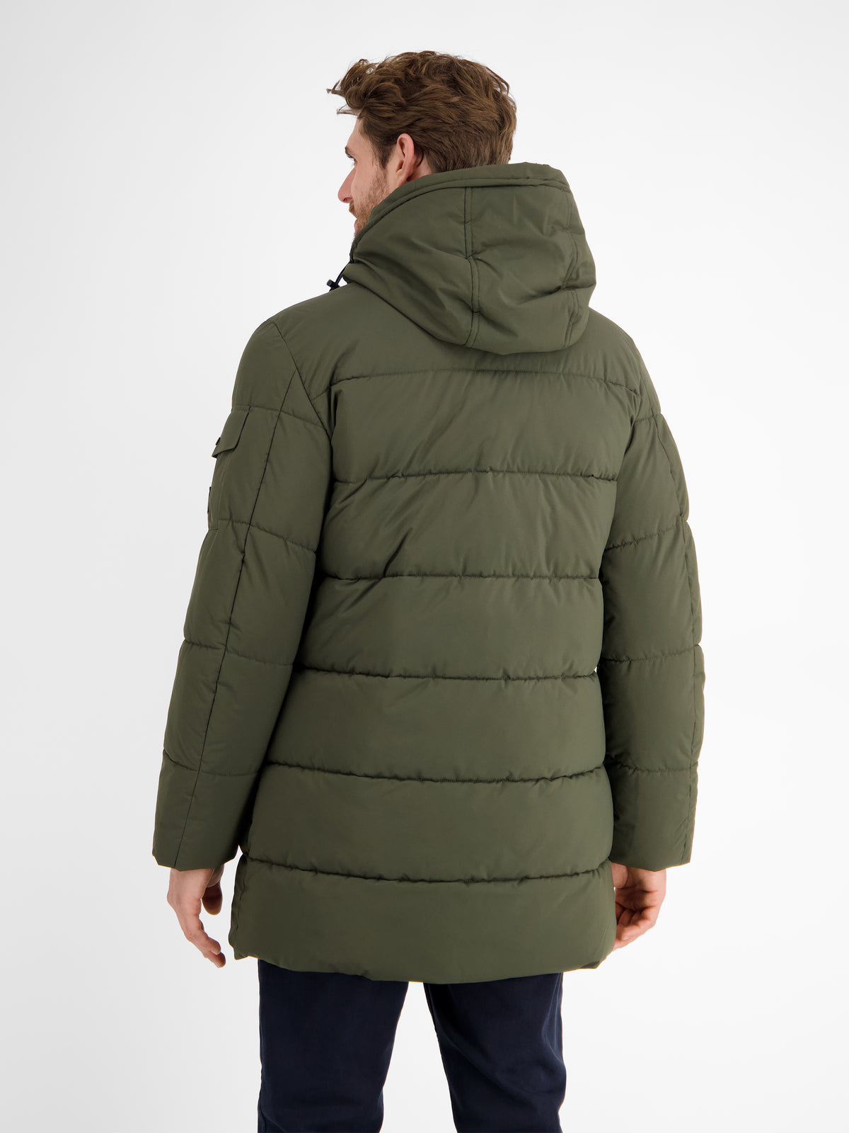 Warm gefütterte Steppjacke mit abnehmbarer Kapuze - LERROS