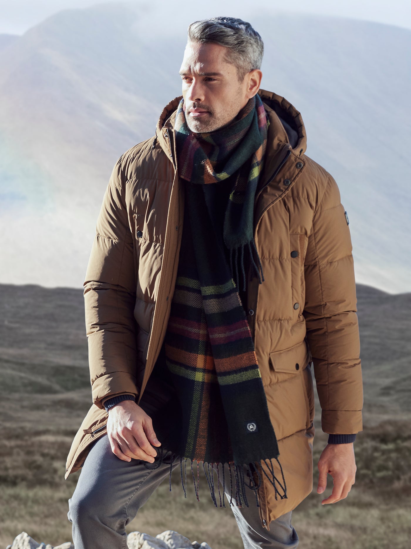 Long quilted jacket in parka design, thickly lined – LERROS