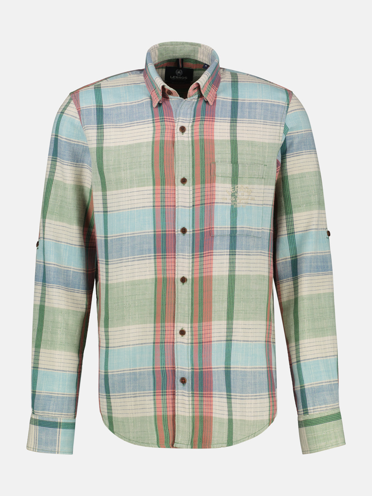 Kariertes Herrenhemd von 3XL bis 6XL mit verdecktem Button-down-Kragen - LERROS