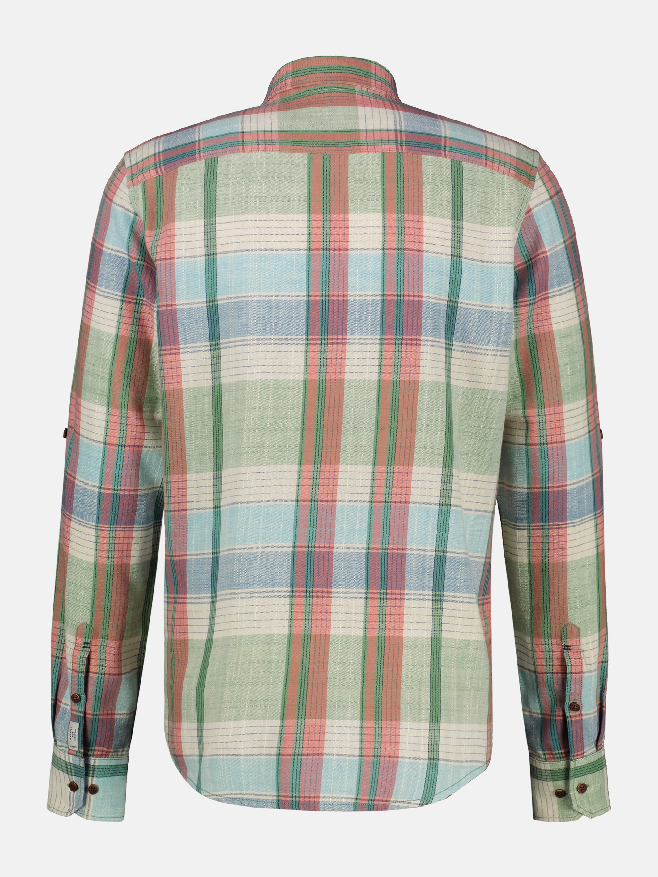Kariertes Herrenhemd von 3XL bis 6XL mit verdecktem Button-down-Kragen - LERROS