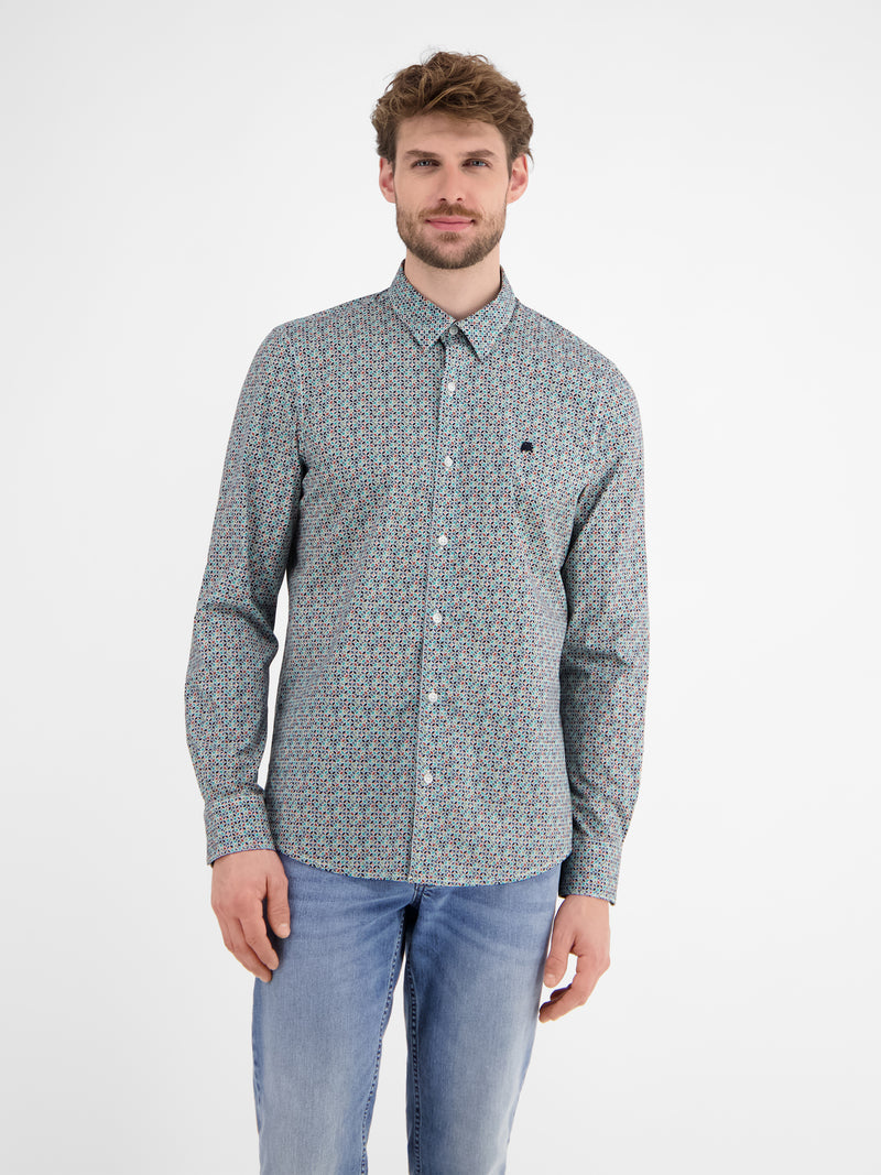 Langarmhemd mit modischem Print - LERROS