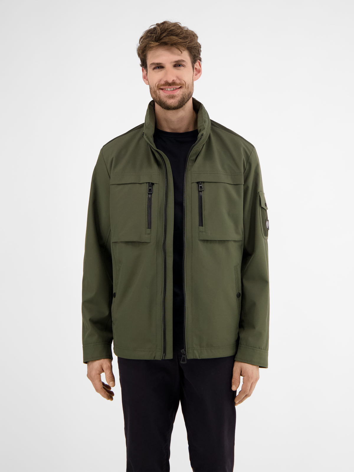 Outdoor-Funktionsjacke in Tech-Shellfabric, atmungsaktiv, wasser- und windabweisend - LERROS