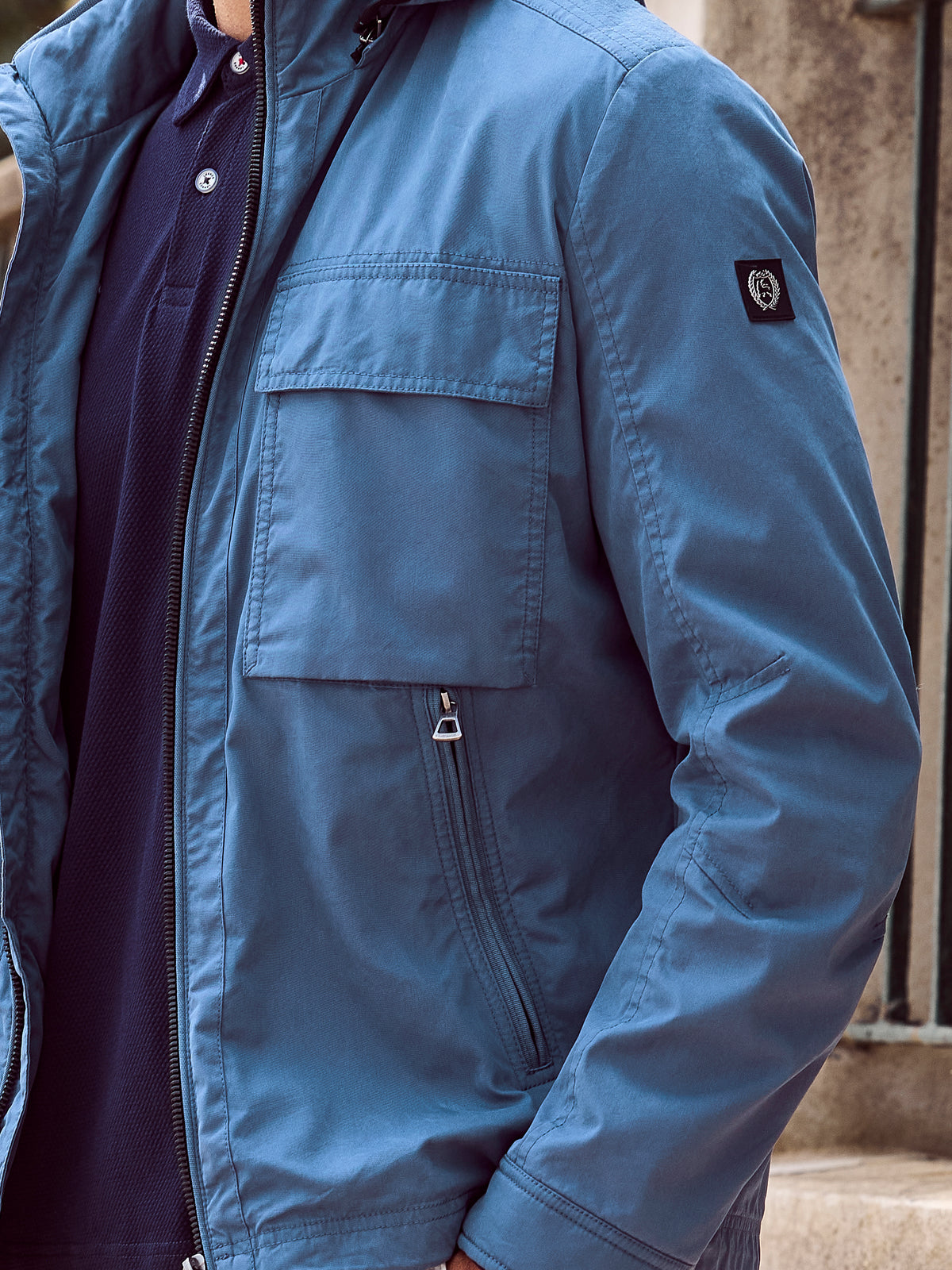 Shell-Blouson mit abnehmbarer Kapuze - LERROS