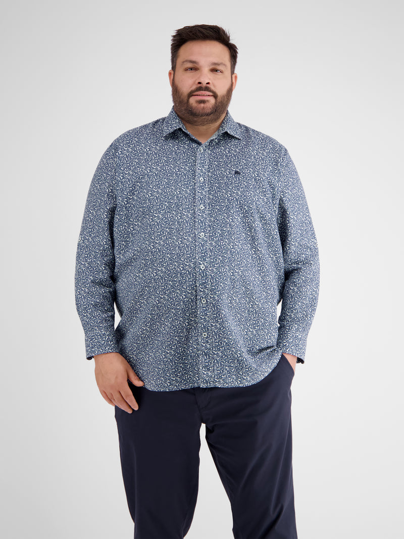 Herrenhemd in Übergrößen, floral bedruckt - LERROS