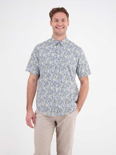 Herren Halbarmhemd, floral bedruckt - LERROS