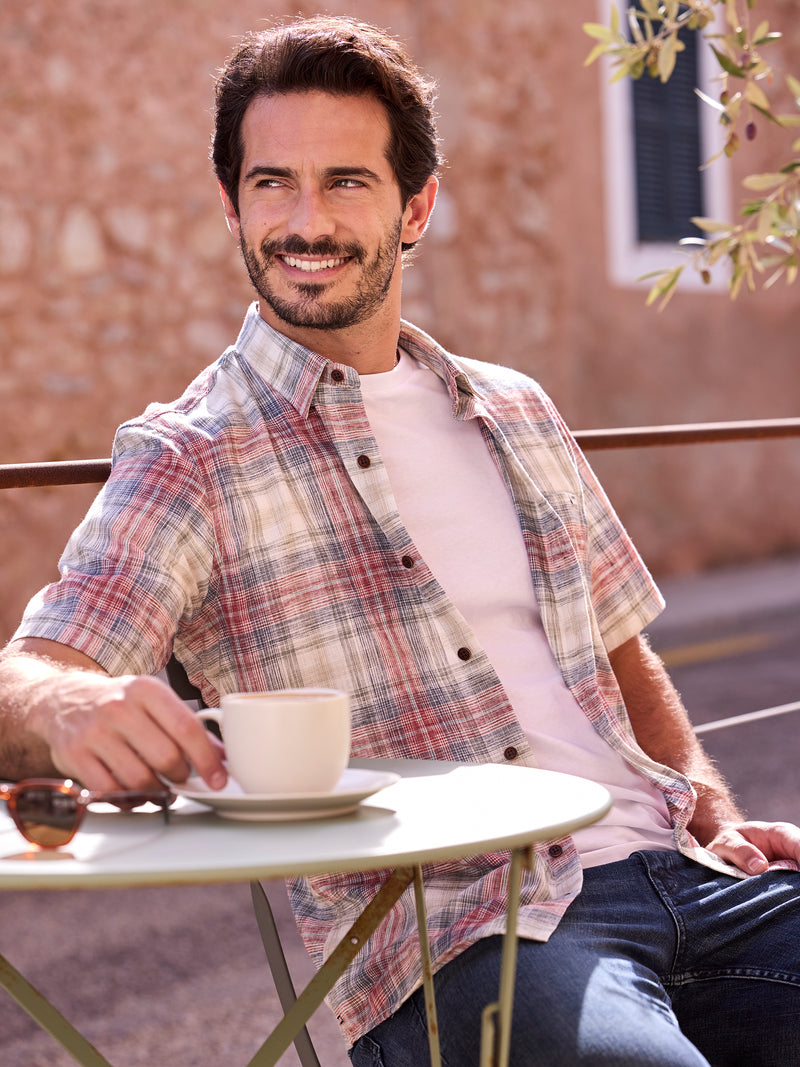 Karohemd aus sommerlichem Strukturgewebe - LERROS