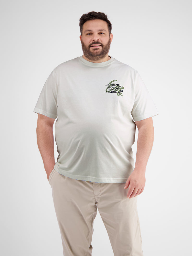 T-Shirt mit Brustprint in Großen Größen - LERROS