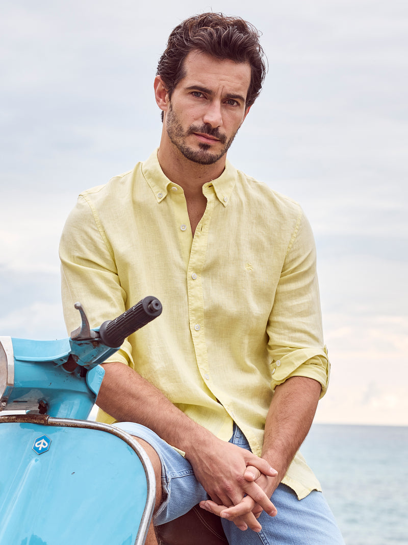 Herrenhemd in Leinen-Baumwoll-Blend - LERROS