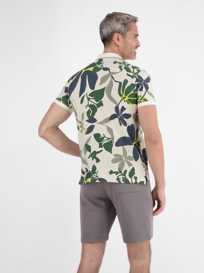 Poloshirt, sommerlich-floral gemustert - LERROS