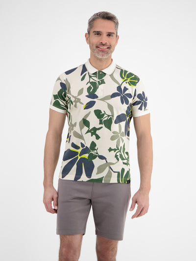 Poloshirt, sommerlich-floral gemustert - LERROS