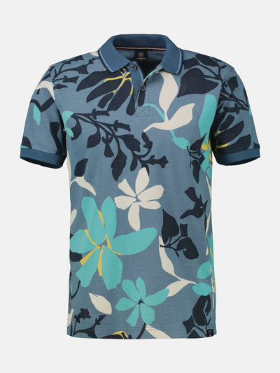 Poloshirt, sommerlich-floral gemustert - LERROS