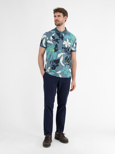 Poloshirt, sommerlich-floral gemustert - LERROS