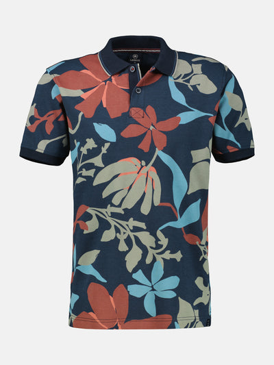 Poloshirt, sommerlich-floral gemustert - LERROS